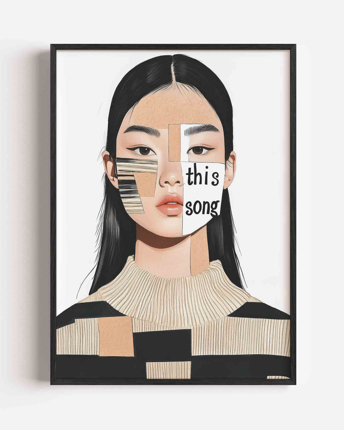 Portret met tekst – moderne portret poster als wanddecoratie