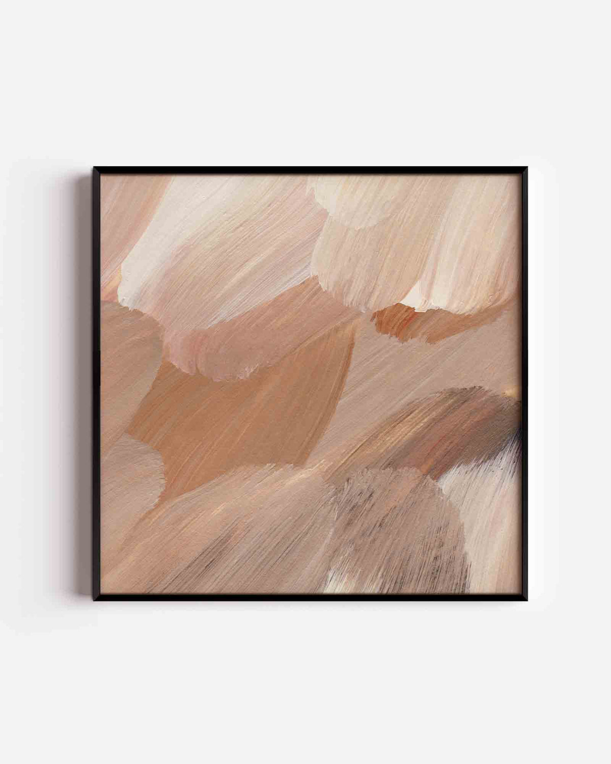 Abstracte penseelstreken – schilderkunst vierkante poster als wanddecoratie