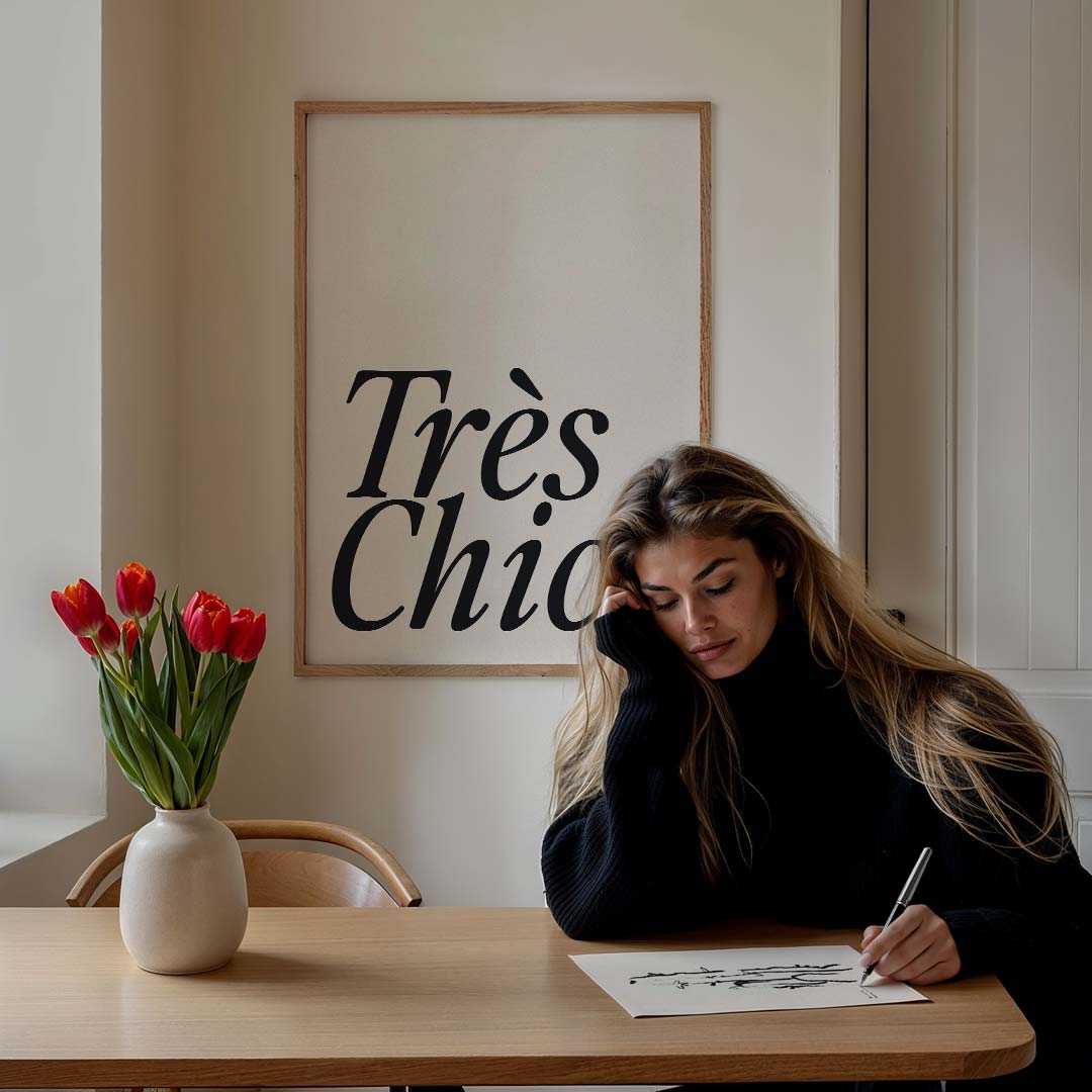 Très Chic typografie – grafische typografie als portret poster