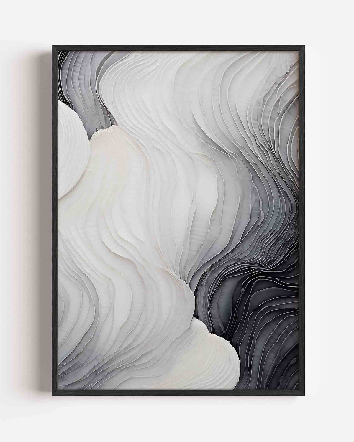 Gelaagde vormen – zacht abstracte portret poster als wanddecoratie