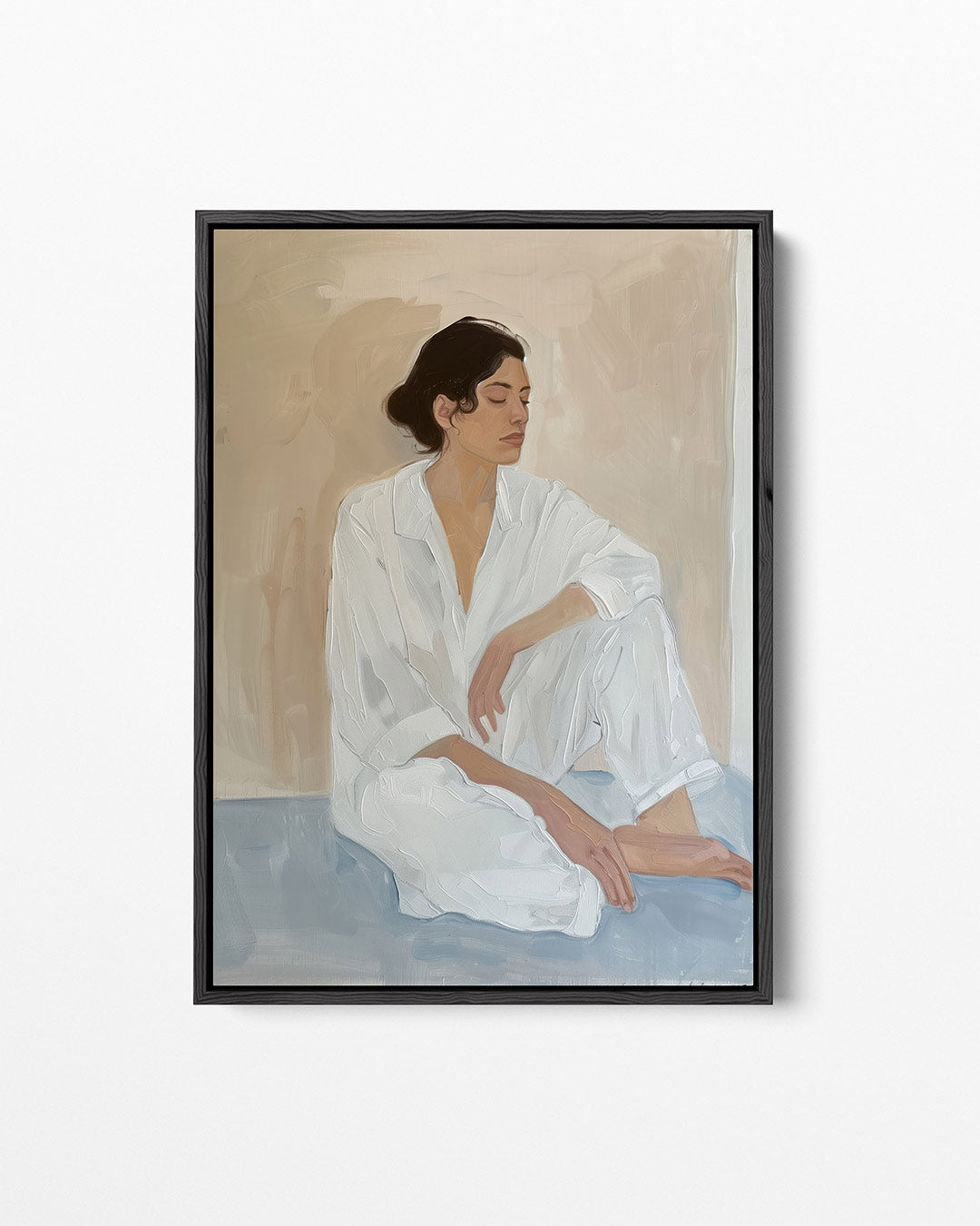 Rustige zittende vrouw – staand wanddecoratie kunstwerk
