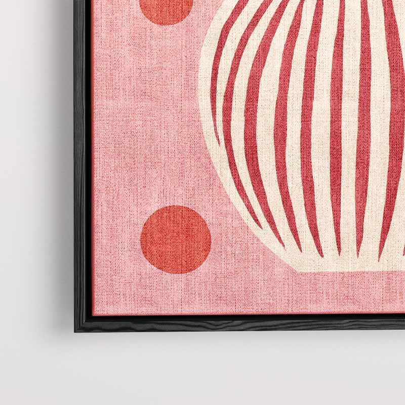 Speels Stilleven met Vaas en Bessen – kunstwerk met zwarte baklijst