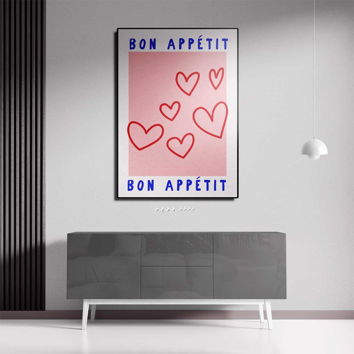 Bon Appétit Harten – modern portret kunstwerk van WallArtistic