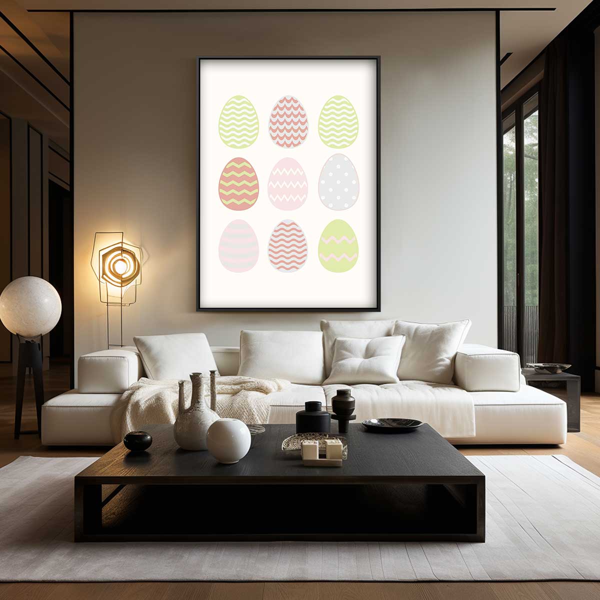 Vrolijke Paasei Print – dibond wanddecoratie in staand formaat