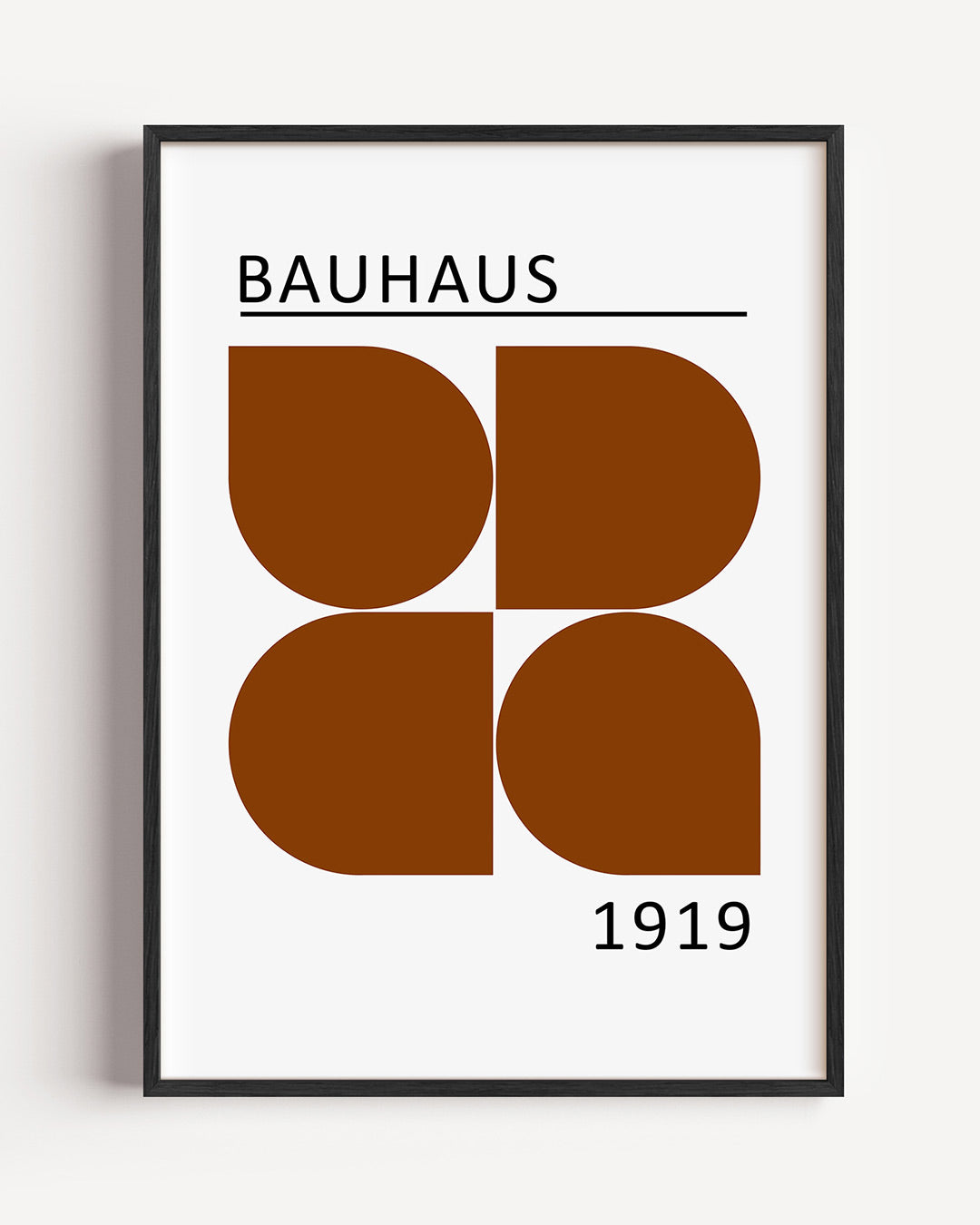 Vorm en balans – staande Bauhaus poster als wanddecoratie