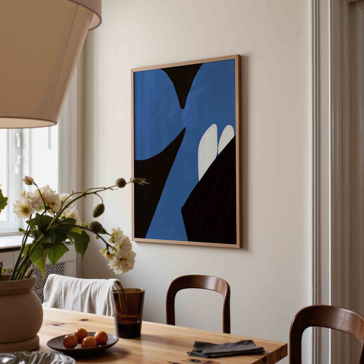 Abstracte vormen – eigentijdse illustratie poster in staand formaat