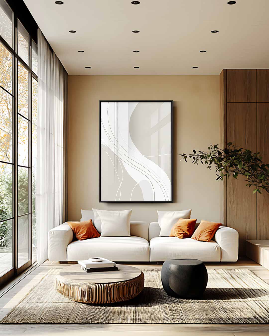 Vleugen van Elegantie – staande wandkunst voor woonkamer of interieur