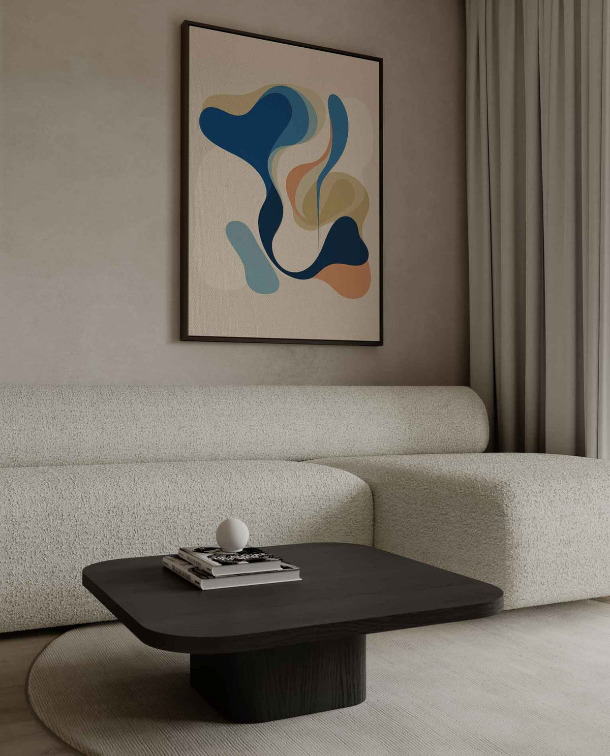 Kleurig Stromen – canvas wanddecoratie in portret formaat