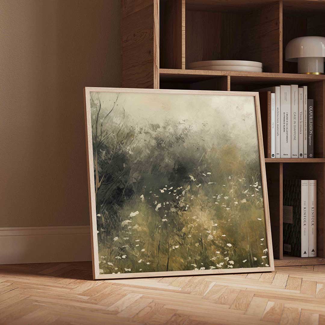 Wilde bloemen – moderne wandkunst met kleur en vormen als poster