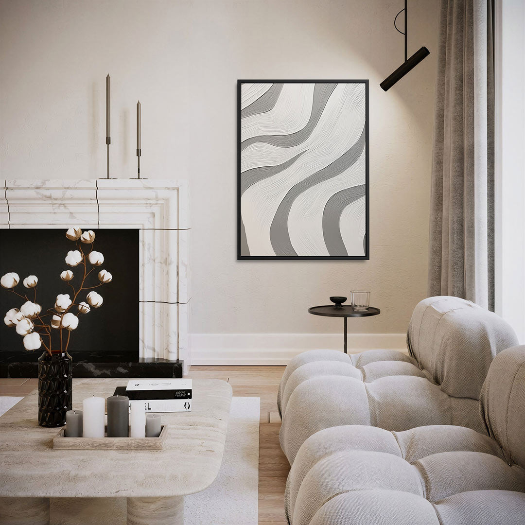 Golvende lijnen – staand wanddecoratie kunstwerk