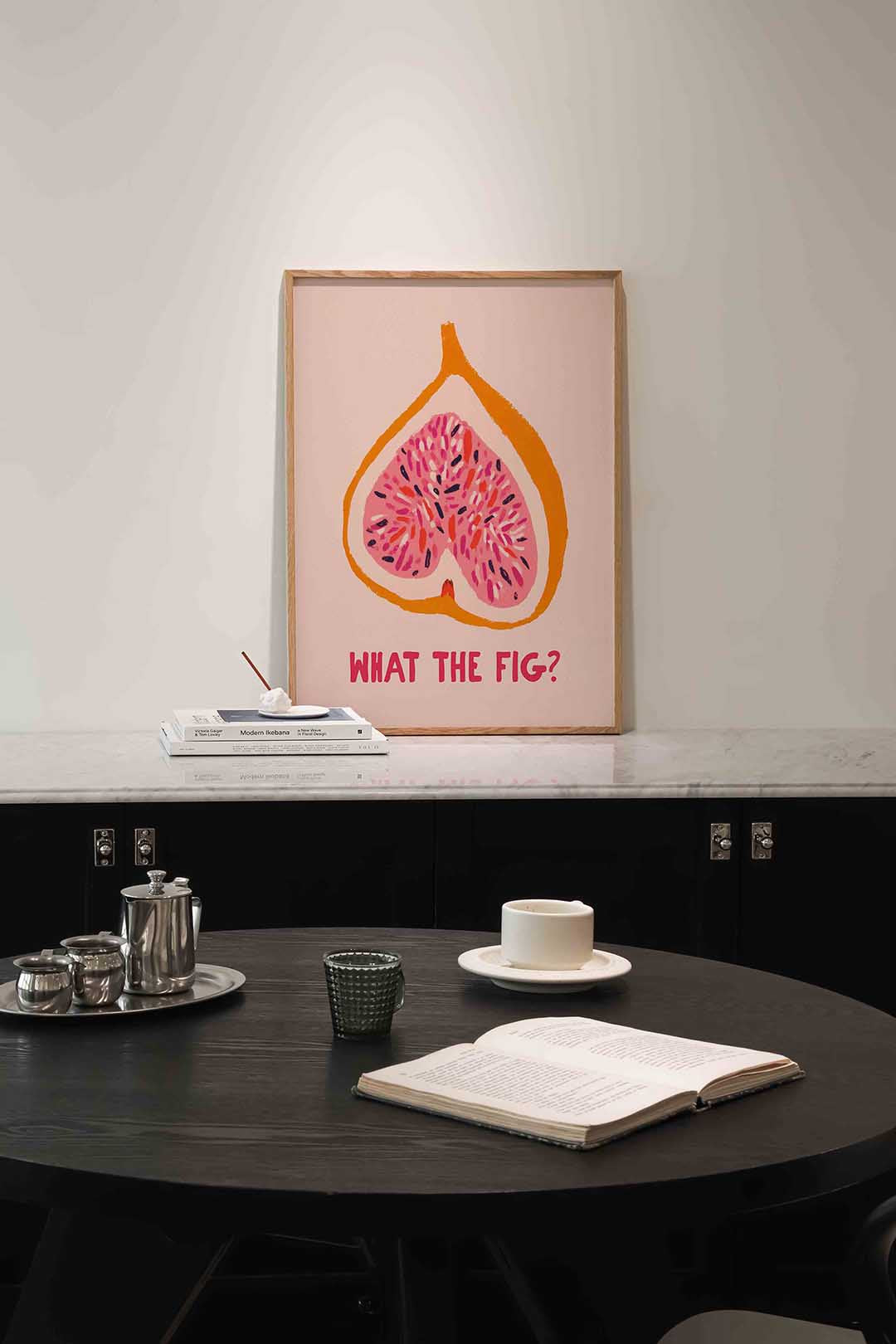 Vijg illustratie – abstracte poster in staand formaat