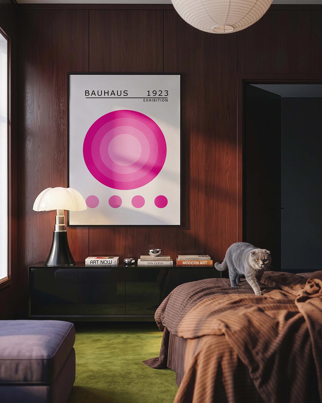 – geometrische Bauhaus poster in staand formaat