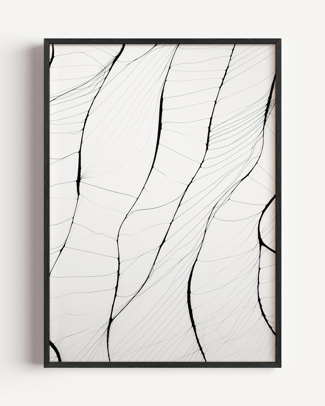 Elegante Zwart-Wit Lijnkunst – elegante portret poster als wanddecoratie