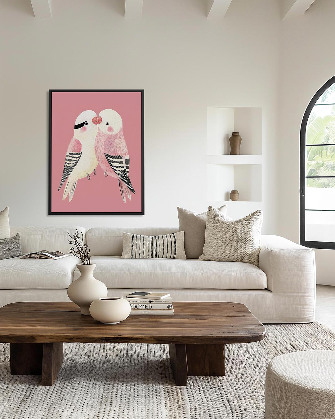 Vogels in harmonie – staand wanddecoratie kunstwerk