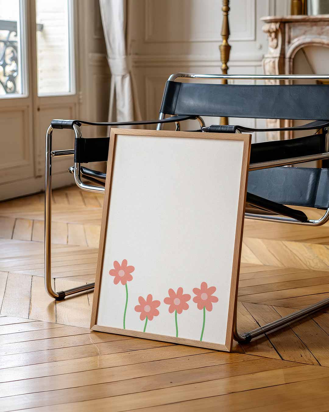 Vrolijke Bloemenpracht – staande muurposter voor Pasen