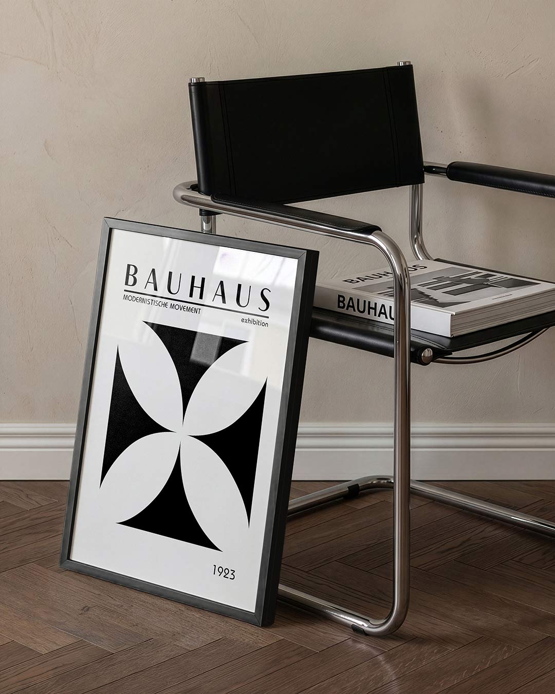 Vorm en balans – staande Bauhaus poster voor aan de muur