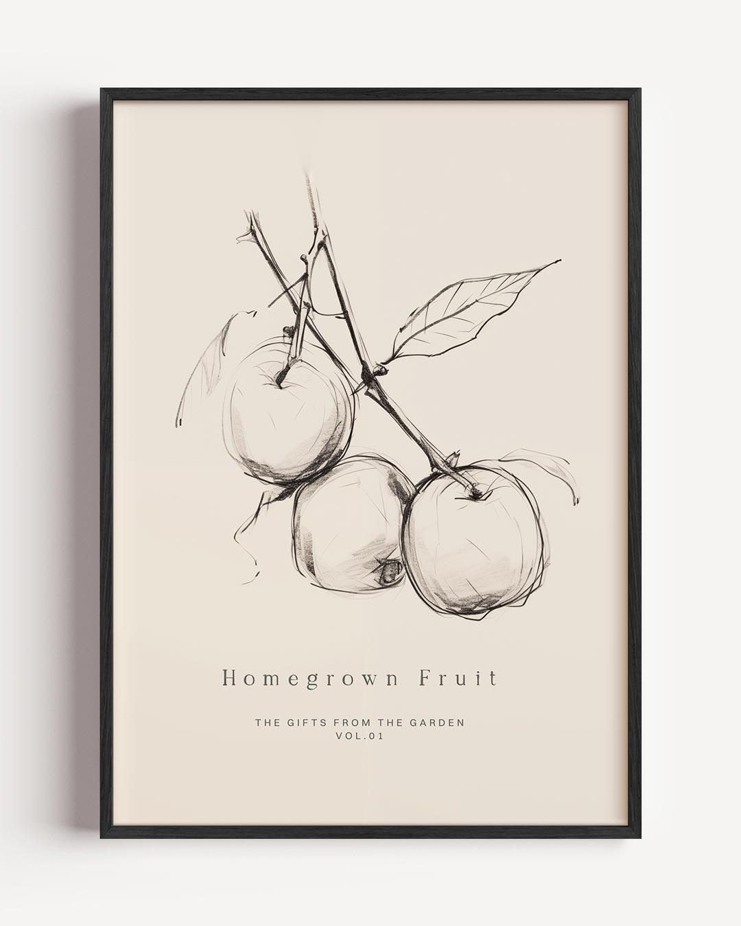 Homegrown Fruit Kunstposter – botanische portret poster als wanddecoratie