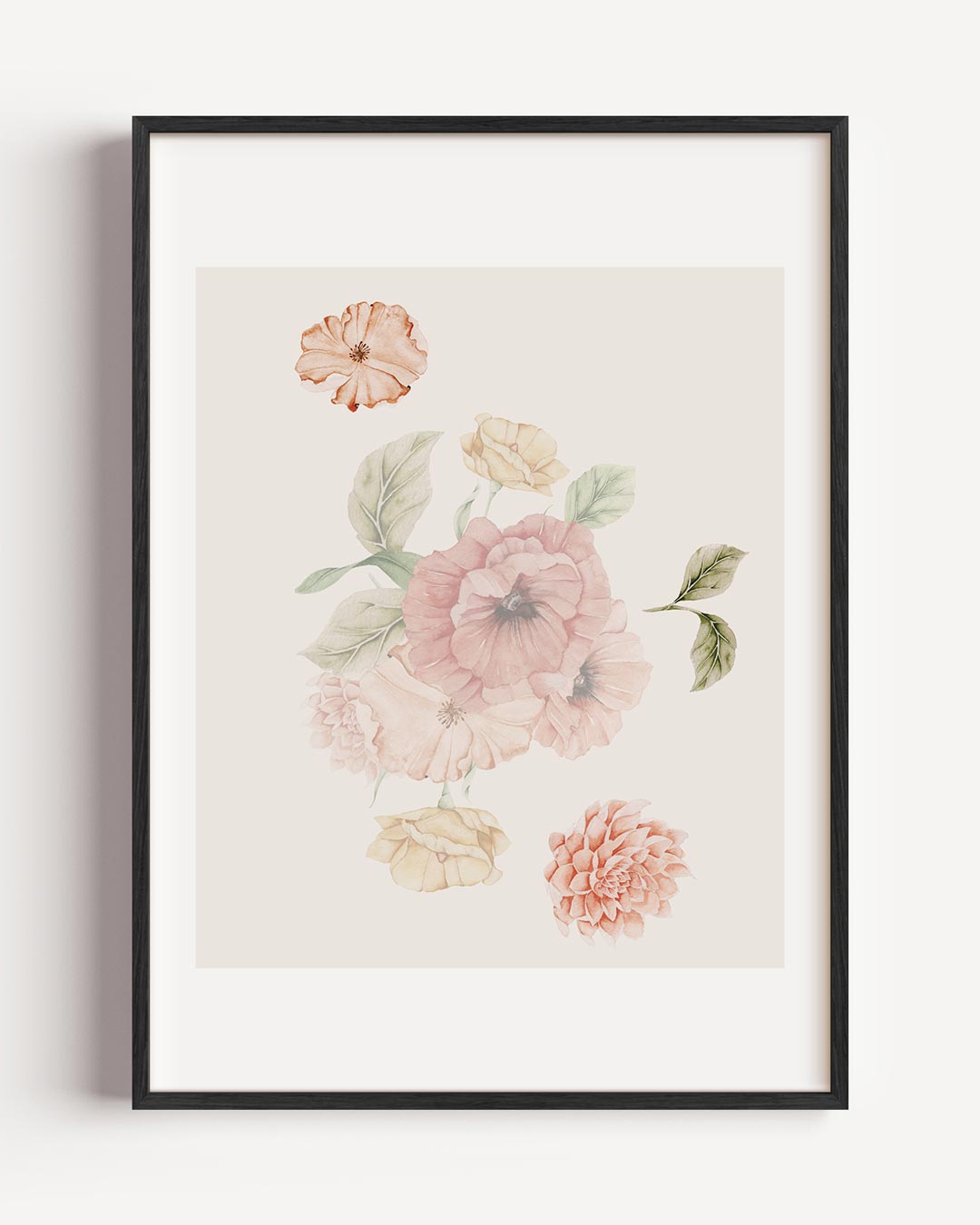 Bloemrijke Elegantie – bloemen portret poster als wanddecoratie