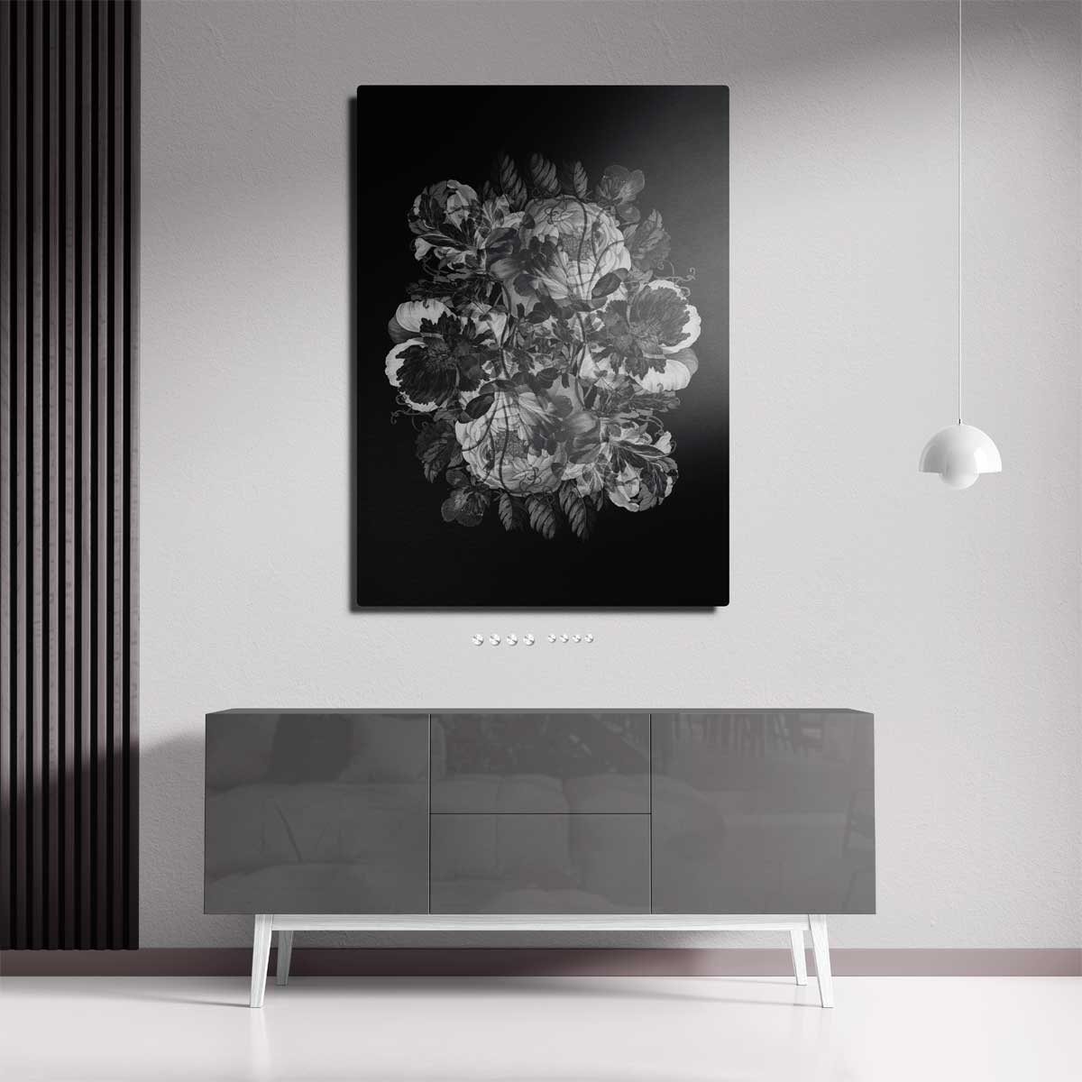Mystieke Bloemenweelde – canvas kunstwerk als wanddecoratie