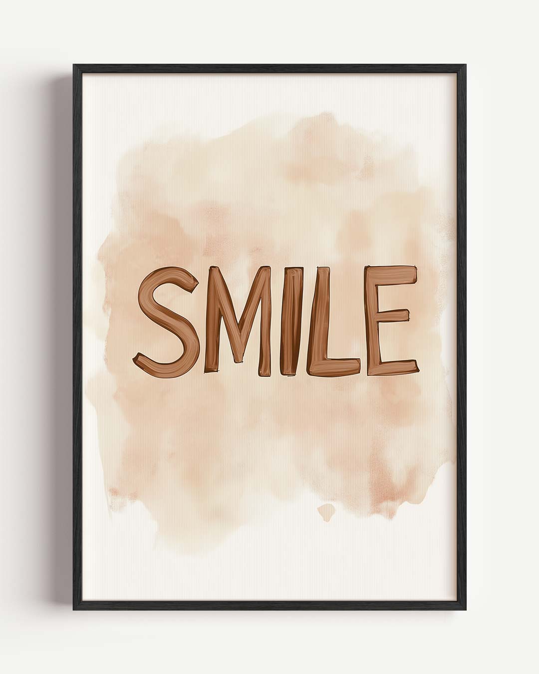 Rustieke "Smile" – kids portret poster als wanddecoratie