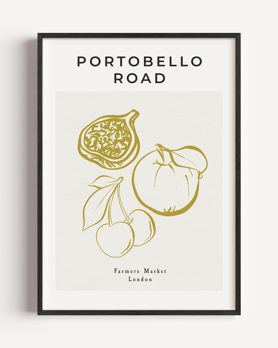 Portobello Road Farmers Market – keuken portret poster als wanddecoratie