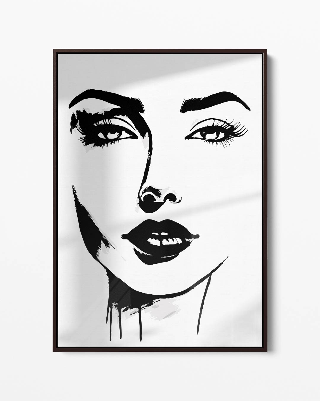 Minimalistisch Portret in Zwart-Wit – portret kunstwerk als wanddecoratie