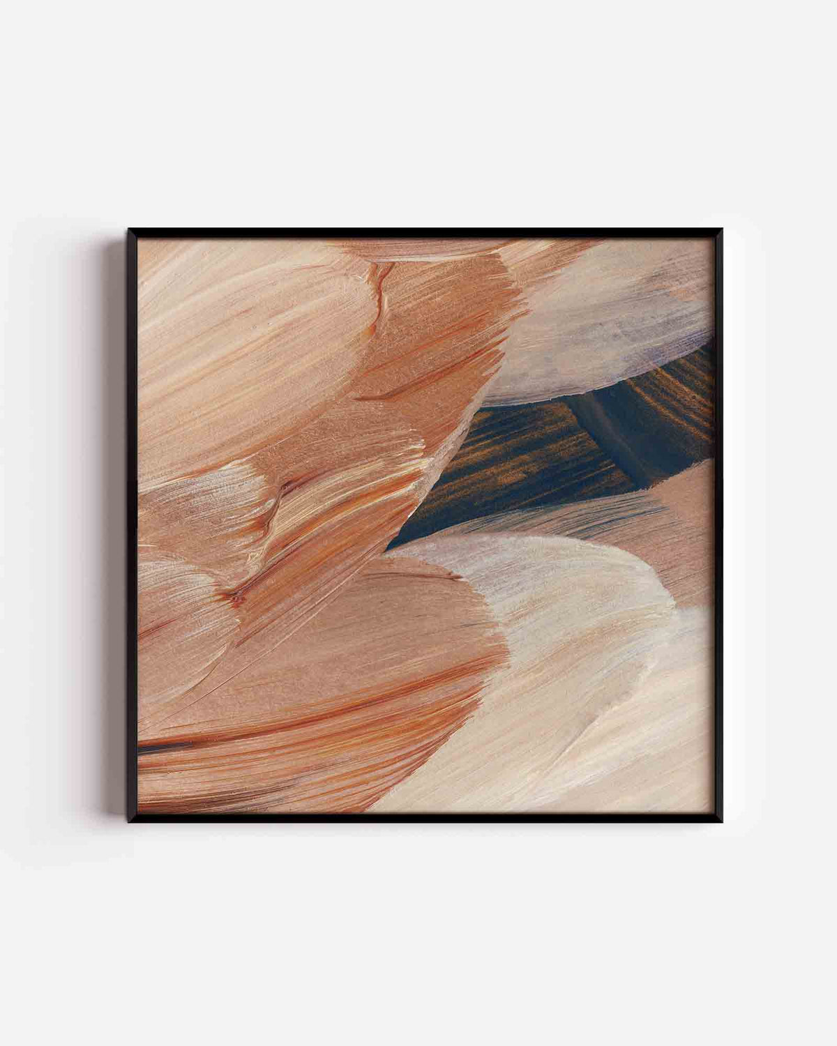 Abstracte penseelstreken – schilderkunst vierkante poster als wanddecoratie