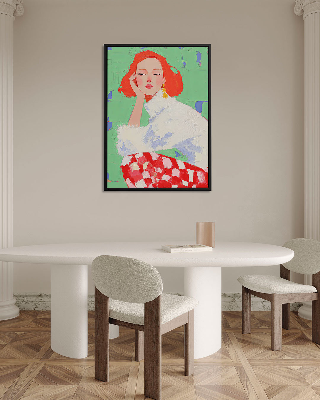 Vrouwelijk portret – Wanddecoratie kunstwerk – alternatieve weergave van het kunstwerk