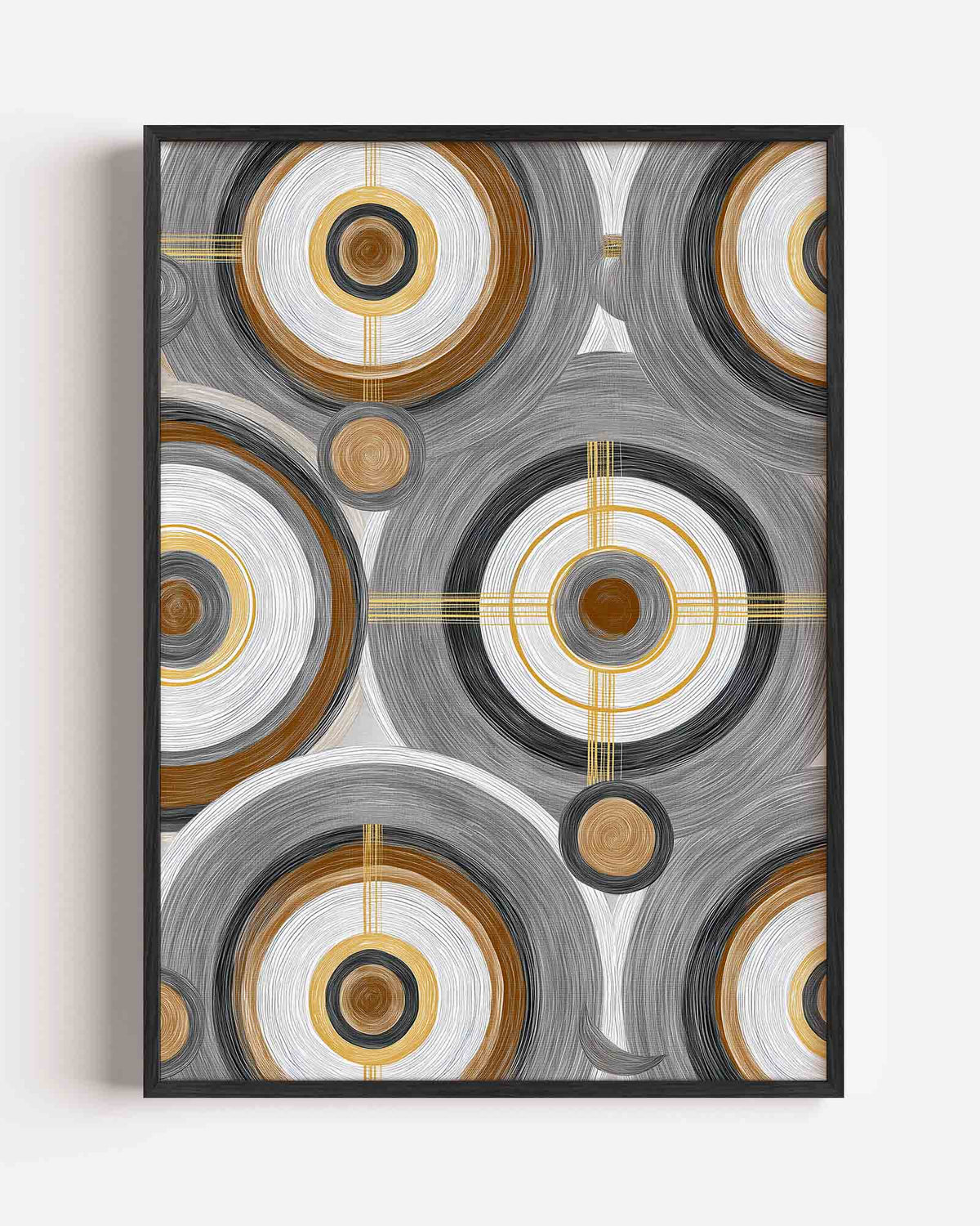Cirkelpatroon – abstracte portret poster als wanddecoratie
