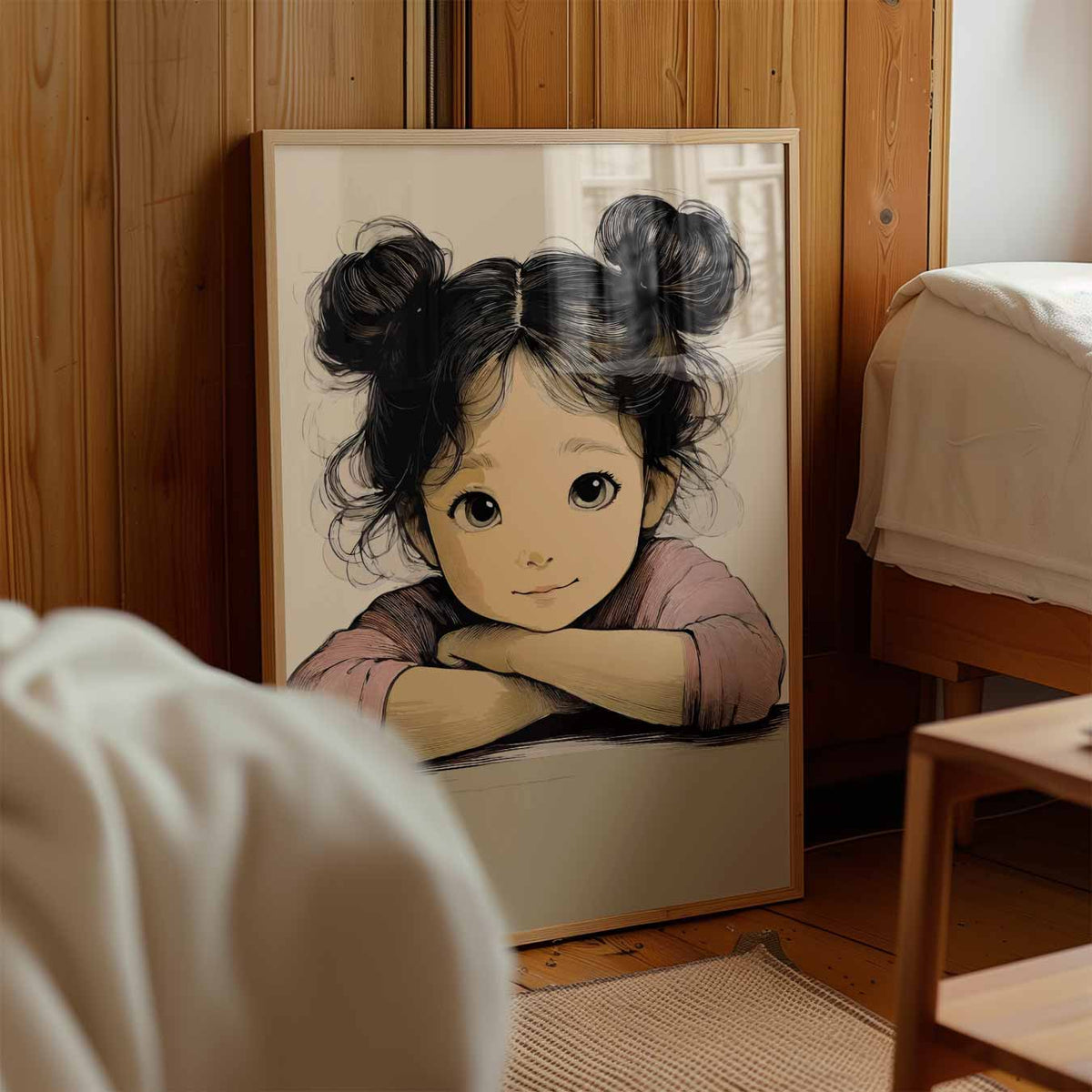 Schattige Kinderkunst – kinderposter in staand formaat