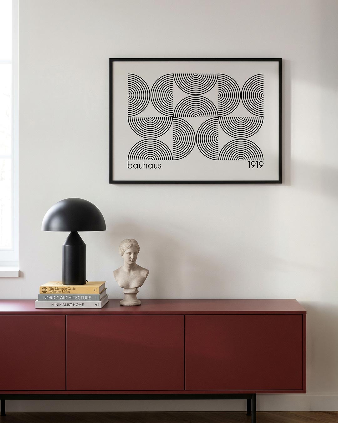 Cirkelritme – moderne Bauhaus wandkunst als poster