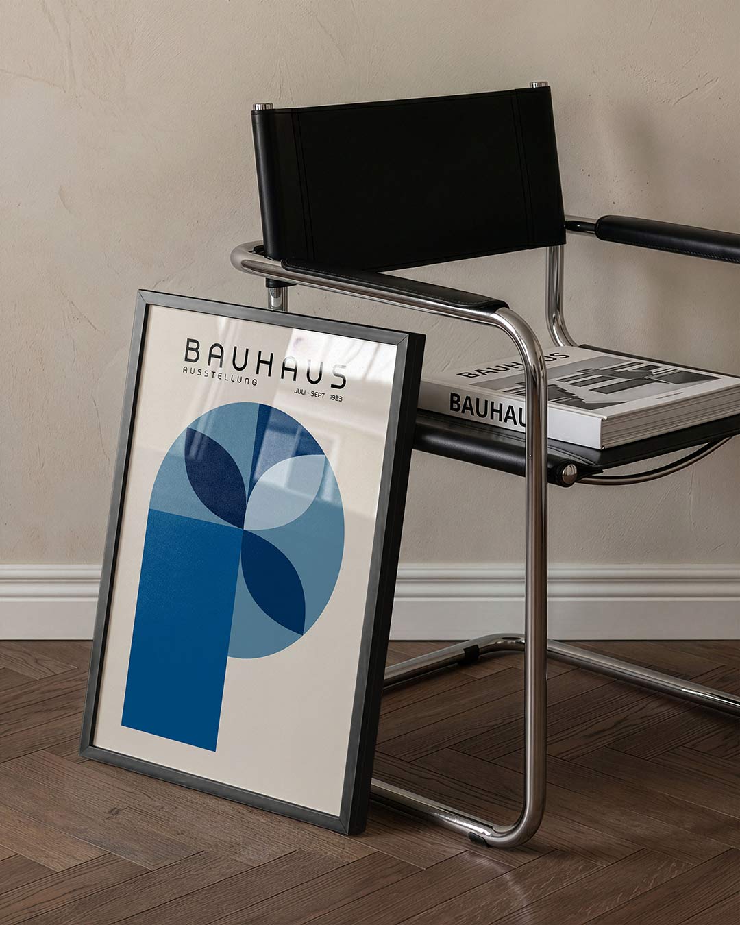 Vorm en balans – staande Bauhaus poster voor aan de muur