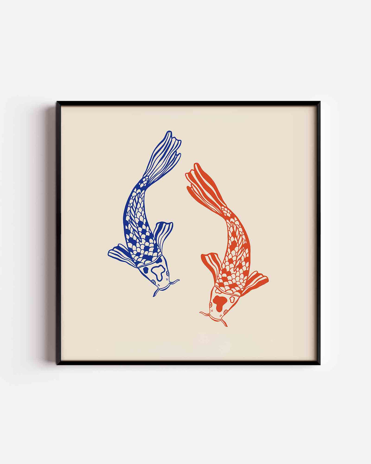 Koi vissen – Aziatische vierkante poster als wanddecoratie