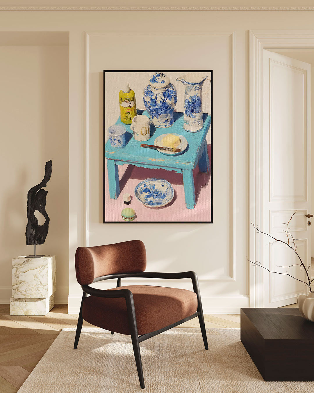 Kleurrijk stilleven – staande wanddecoratie