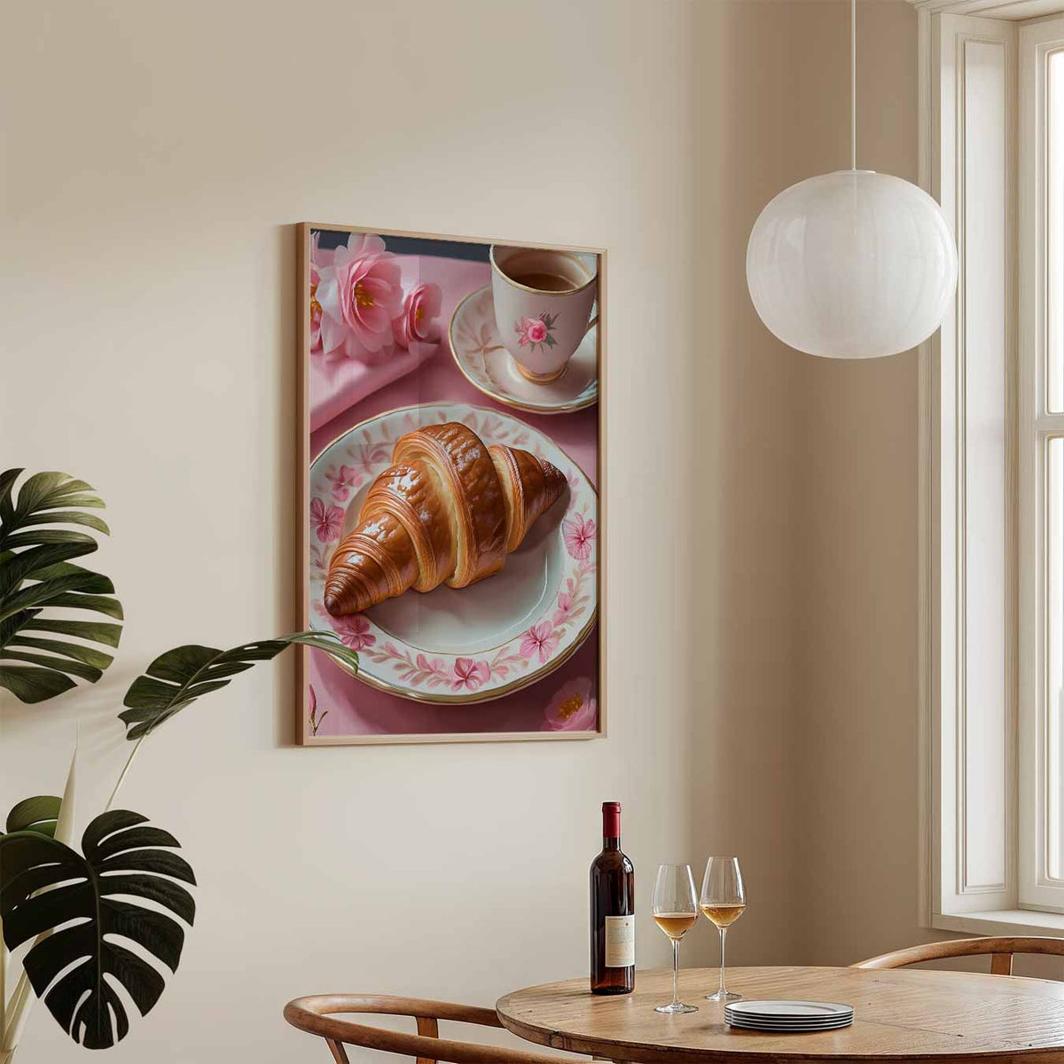 Zachte Romantiek Ontbijtposter – keukenposter in staand formaat