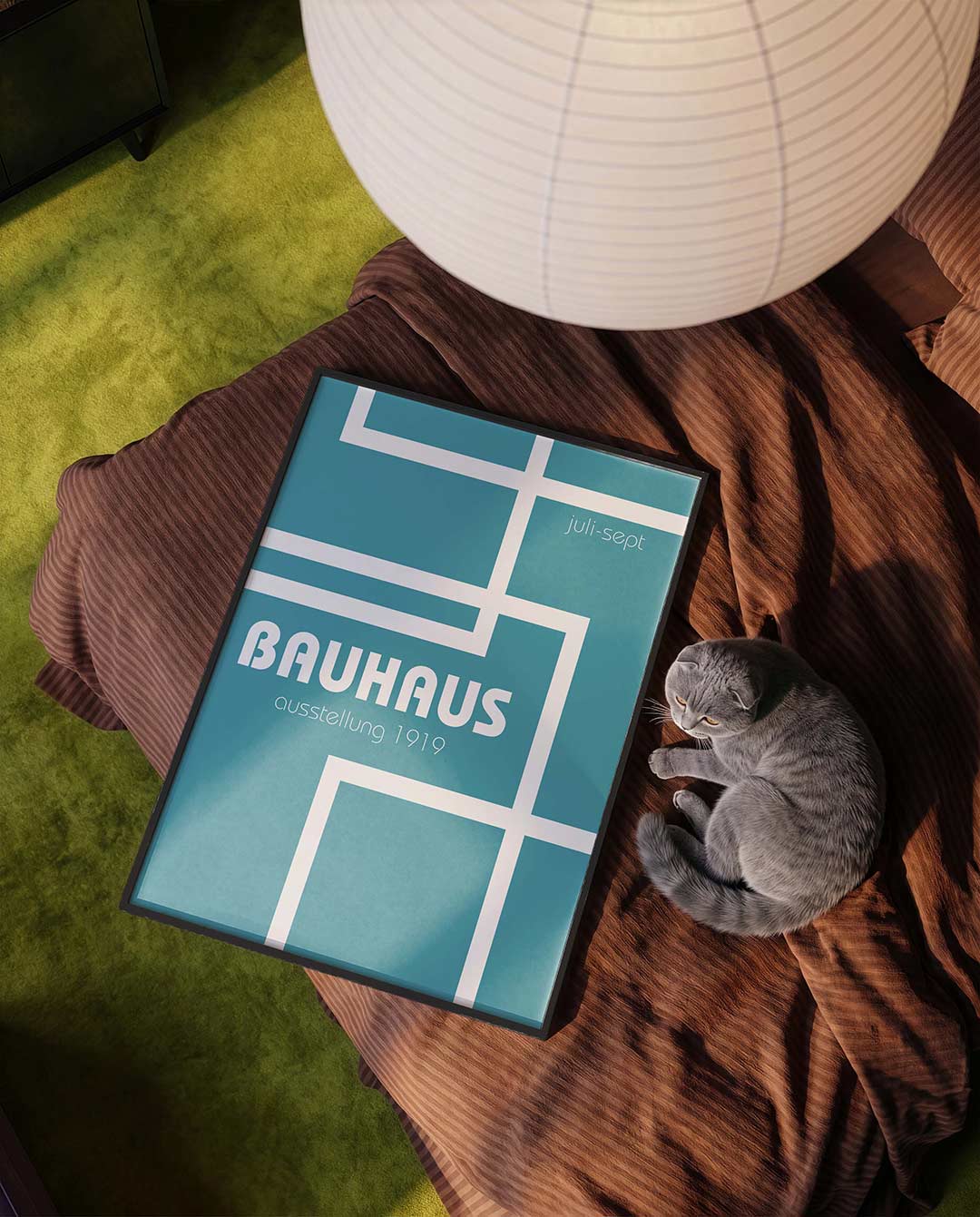 Lijnen en vlakken – moderne Bauhaus wandkunst als poster
