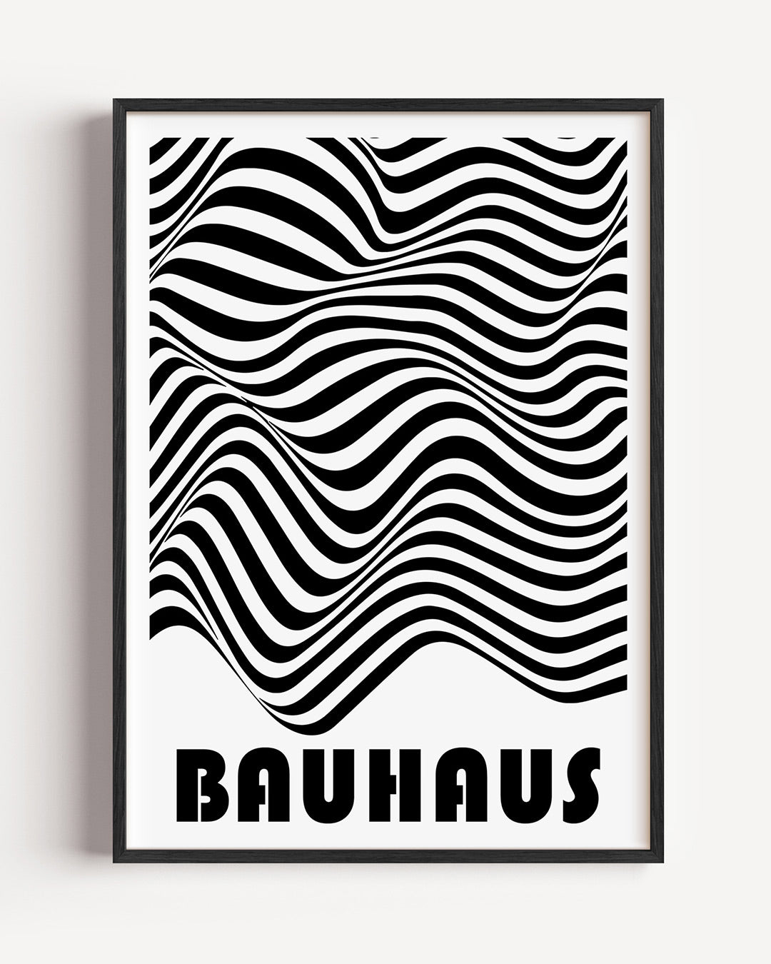 Golvend lijnenspel – staande Bauhaus poster als wanddecoratie