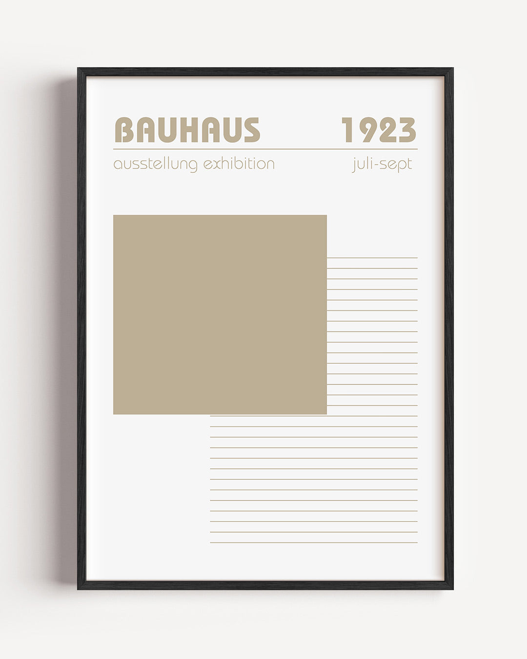 Vorm en lijnen – staande Bauhaus poster als wanddecoratie