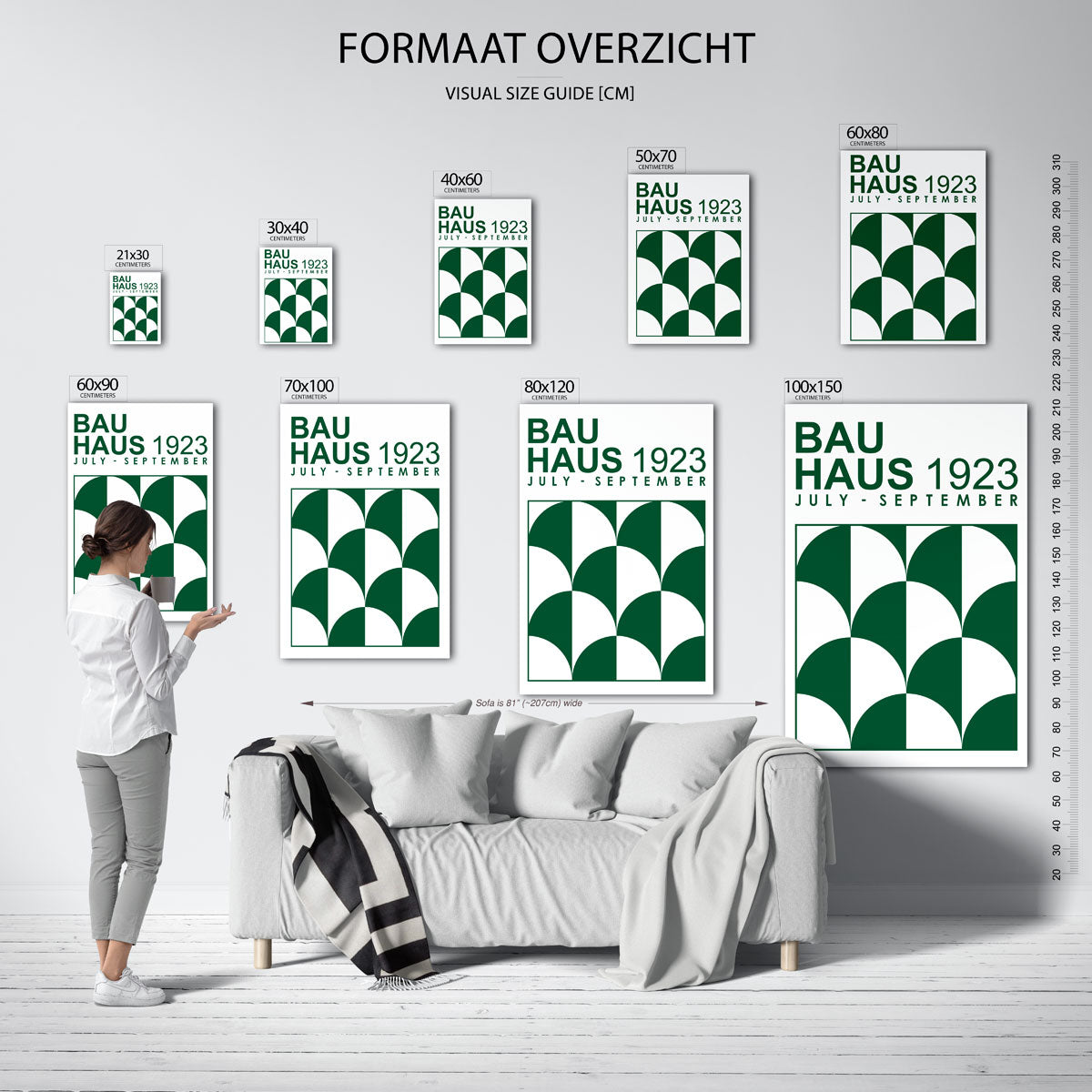 – Bauhaus poster als moderne geometrische wanddecoratie