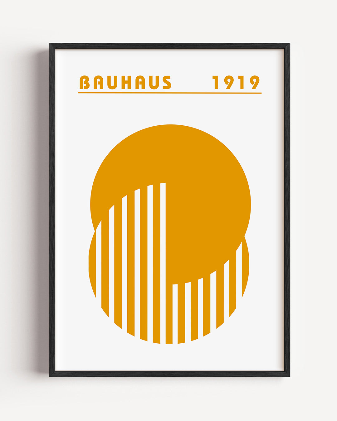 Cirkels en strepen – staande Bauhaus poster als wanddecoratie