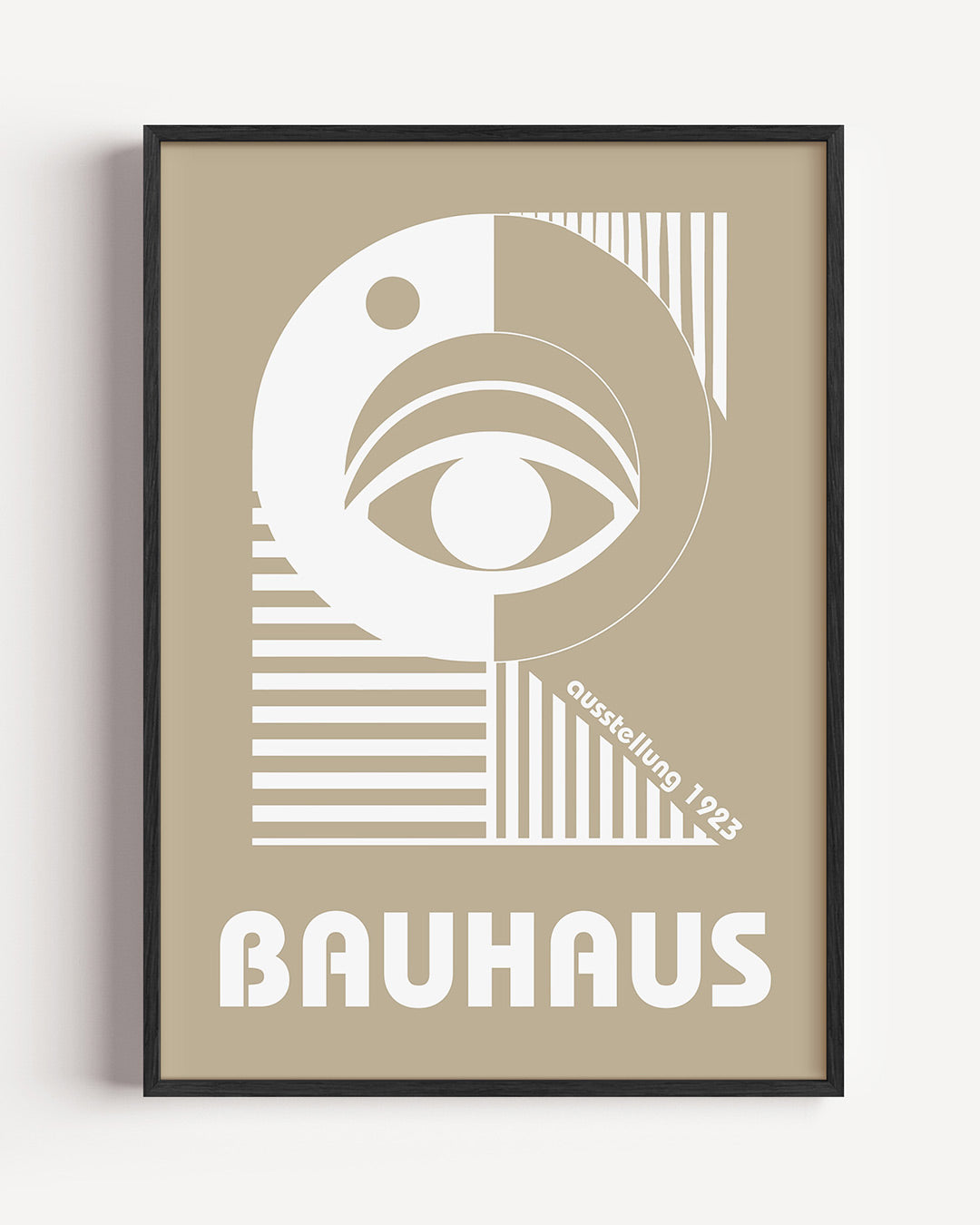 Oog en lijnen – staande Bauhaus poster als wanddecoratie