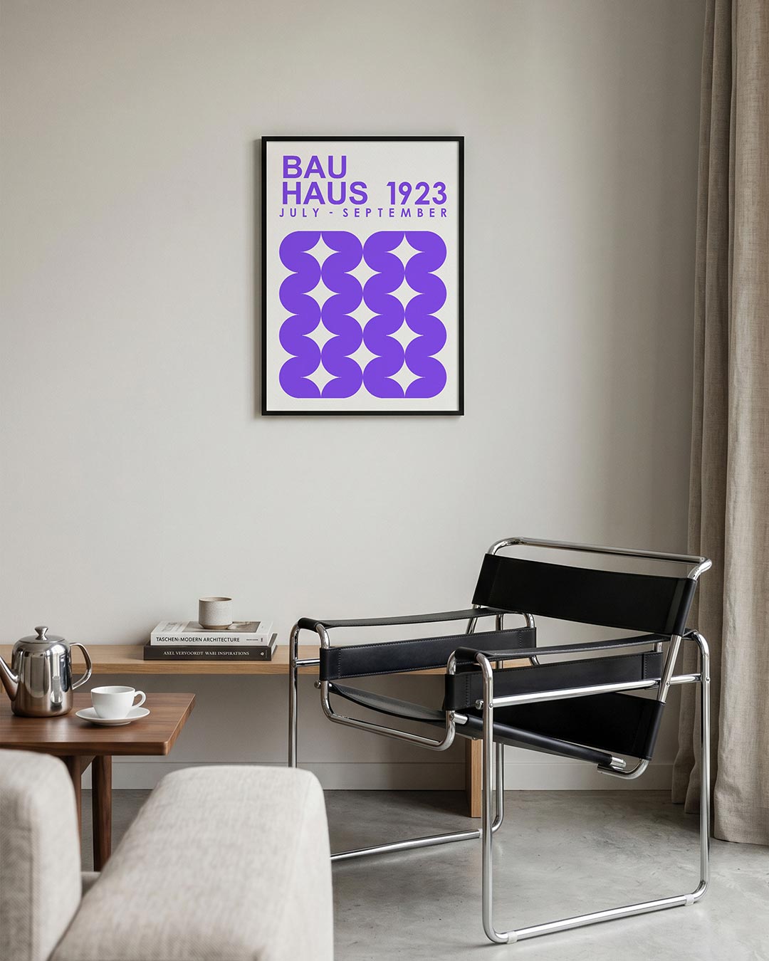 – geometrische Bauhaus poster in staand formaat
