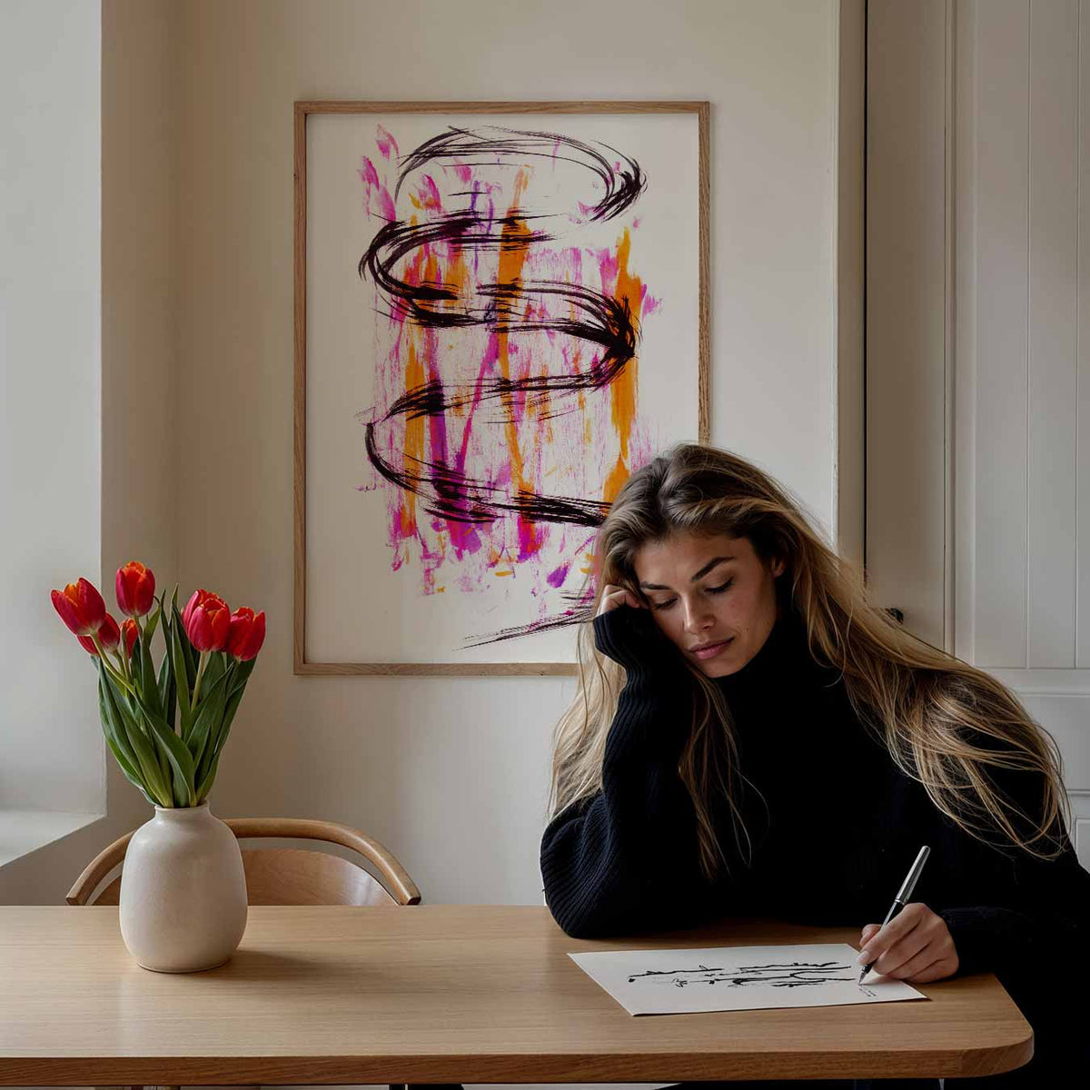 Vrolijke Vervloeiing – Popart poster als moderne urban wanddecoratie