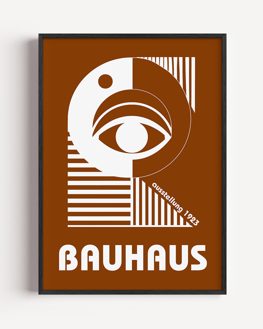 Oog en lijnen – staande Bauhaus poster als wanddecoratie