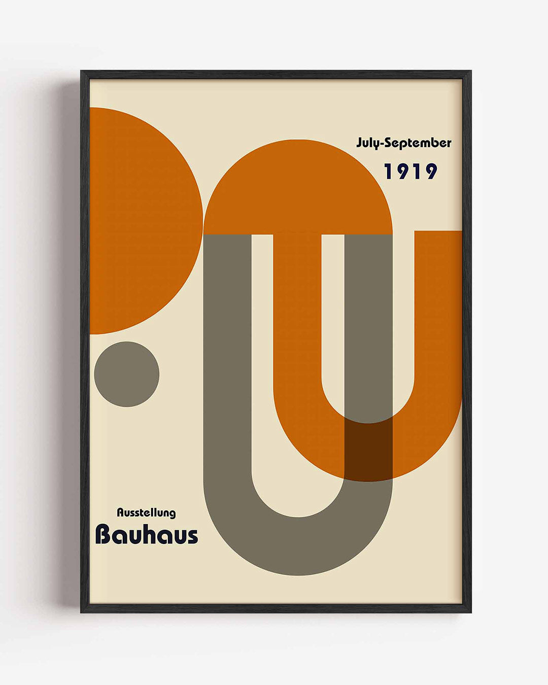 Vorm en kleur – staande Bauhaus poster als wanddecoratie