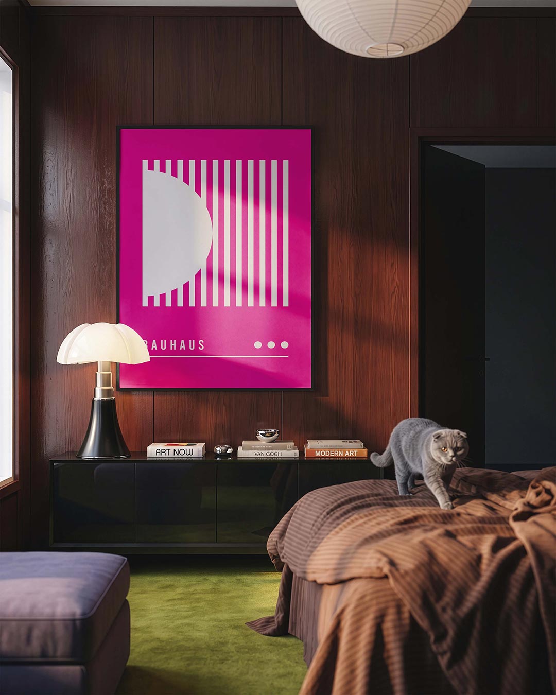 – geometrische Bauhaus poster in staand formaat
