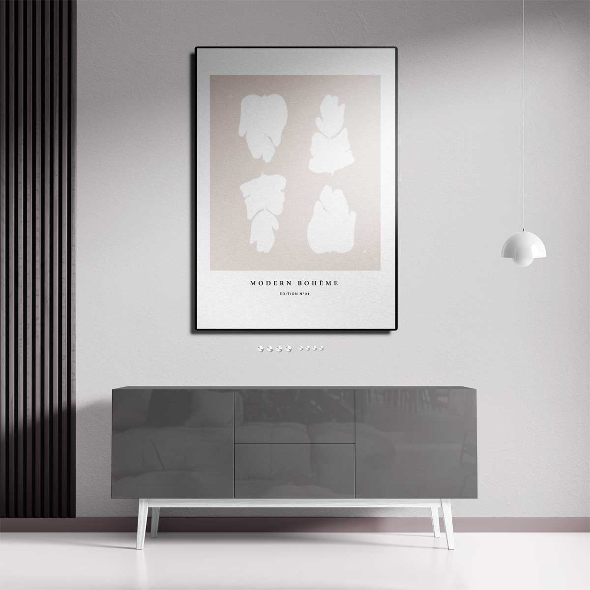 Moderne Boho Bladeren – staande wandkunst voor woonkamer of interieur