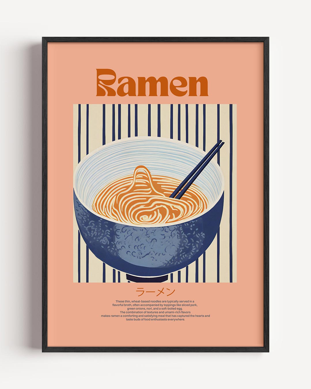 Retro Ramen – keuken portret poster als wanddecoratie