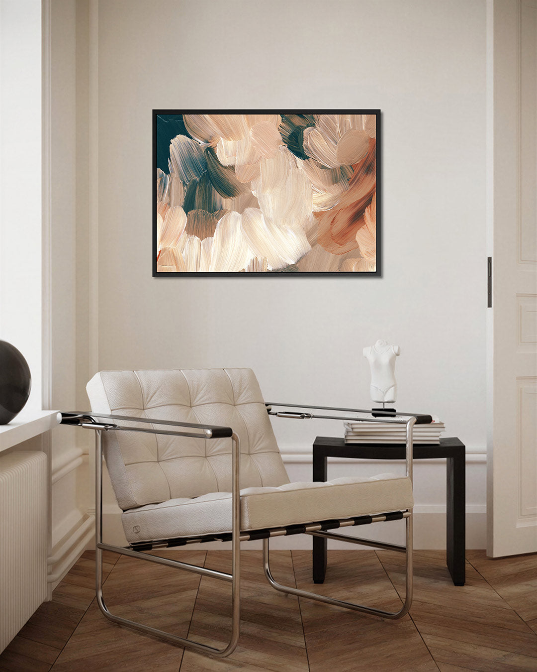 Organische borstelvegen – Dynamisch – kunstwerk op canvas, dibond of plexiglas