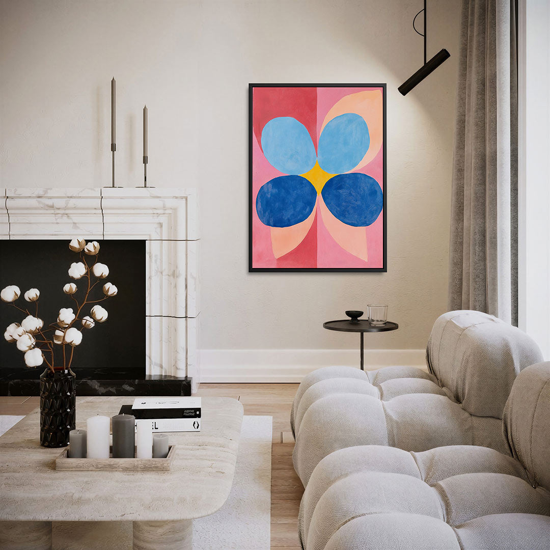 Vormenspel met kleuren – staand wanddecoratie kunstwerk